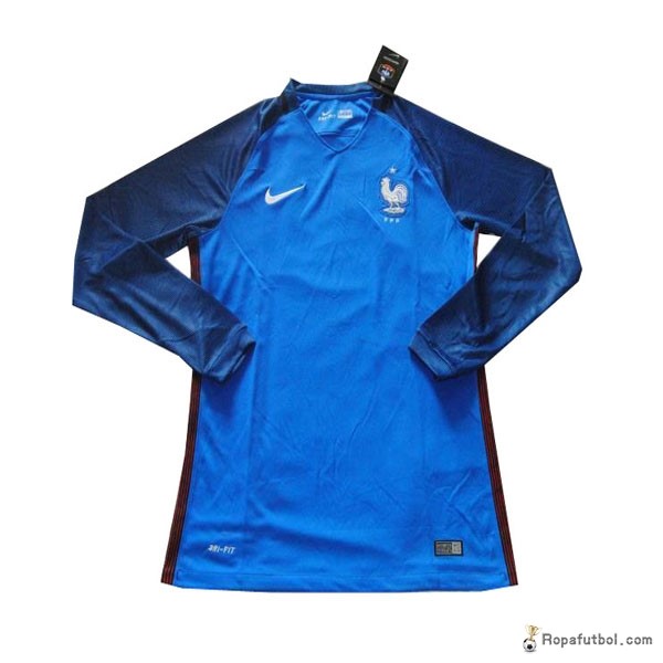 Camiseta Francia Replica Primera Ropa ML 2016 Azul